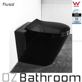 NEW BLACK Toilet Black-White Concealed inwall recessed cistern floor Toilet for white bathroom